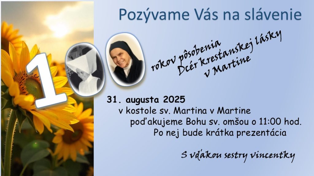 Sto rokov prítomnosti našich sestier v Martine